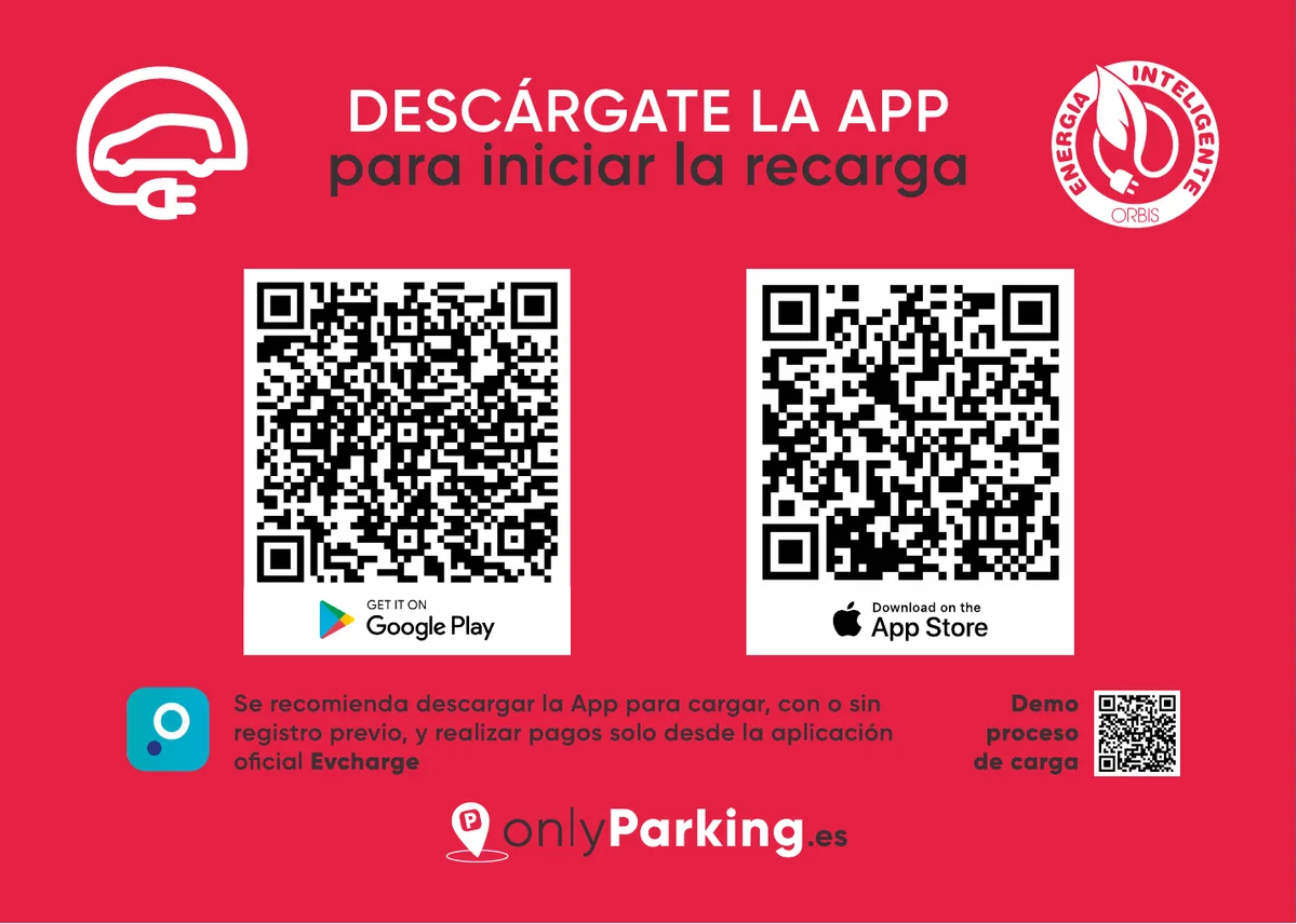 Cartel de recarga de vehículo eléctrico · Juzgados Chiclana