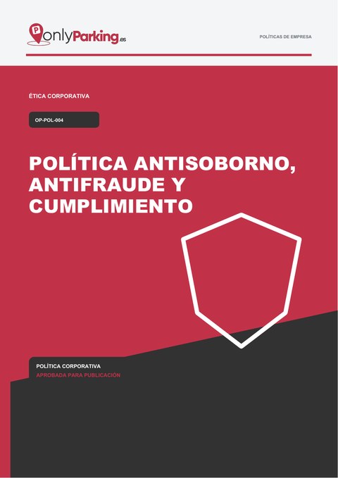 Portada de Política Antisoborno, Antifraude y Cumplimiento de OnlyParking
