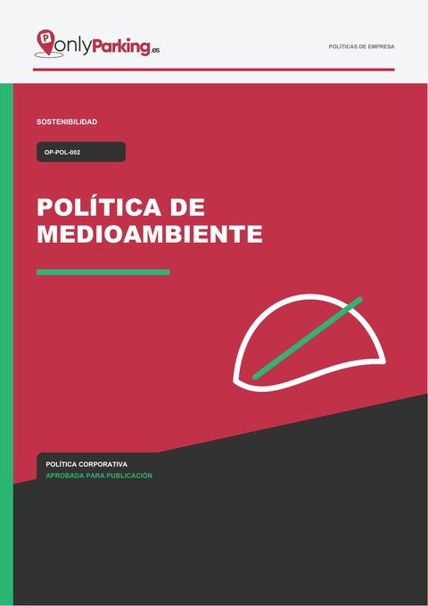Portada de Política de Medioambiente de OnlyParking