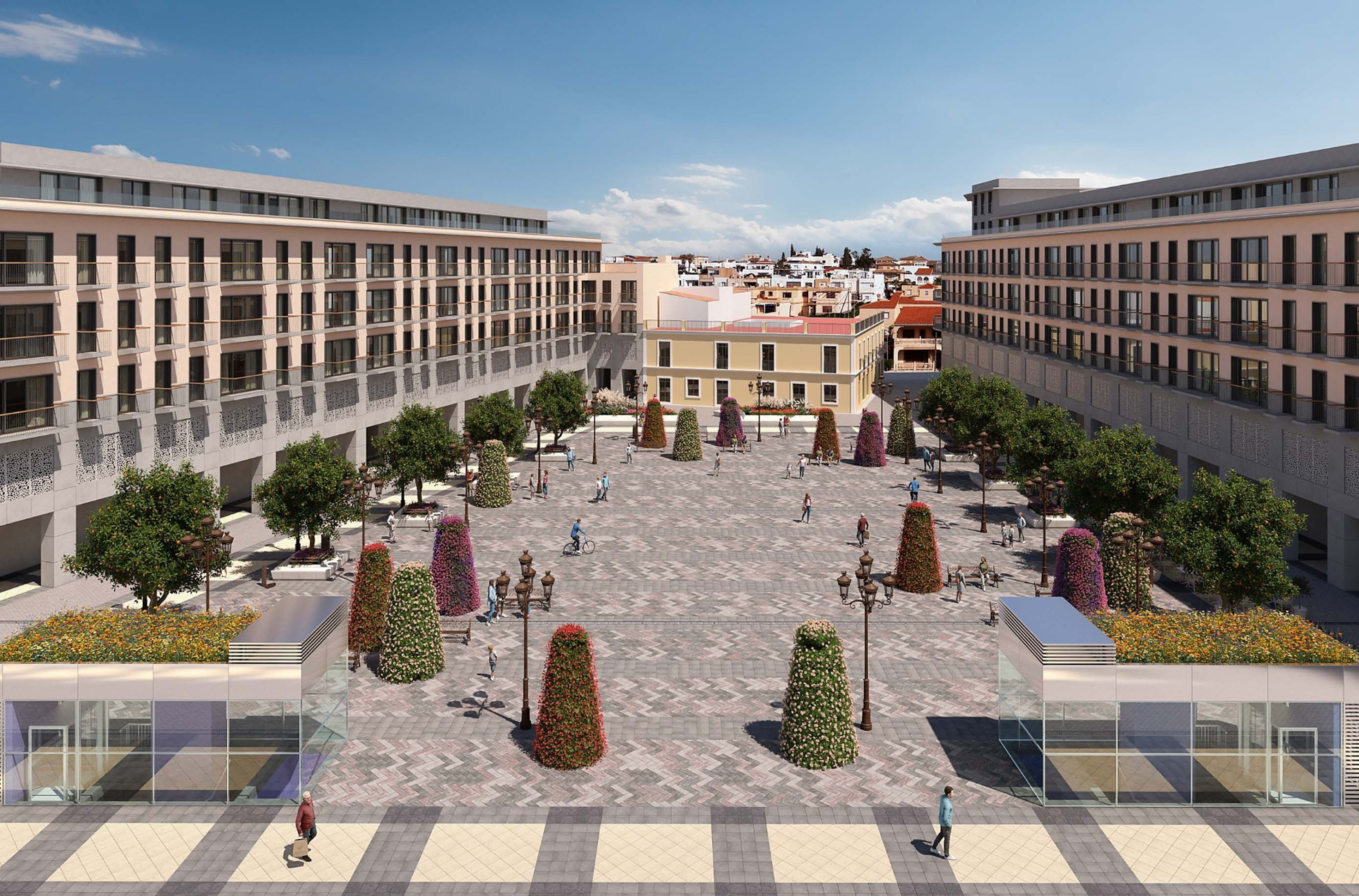 Vista general de la Plaza Mayor proyectada